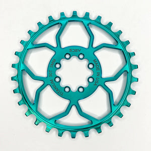 5DEV 8 Bolt Titanium Chainring SRAM T-type (Boost) - Unsprung