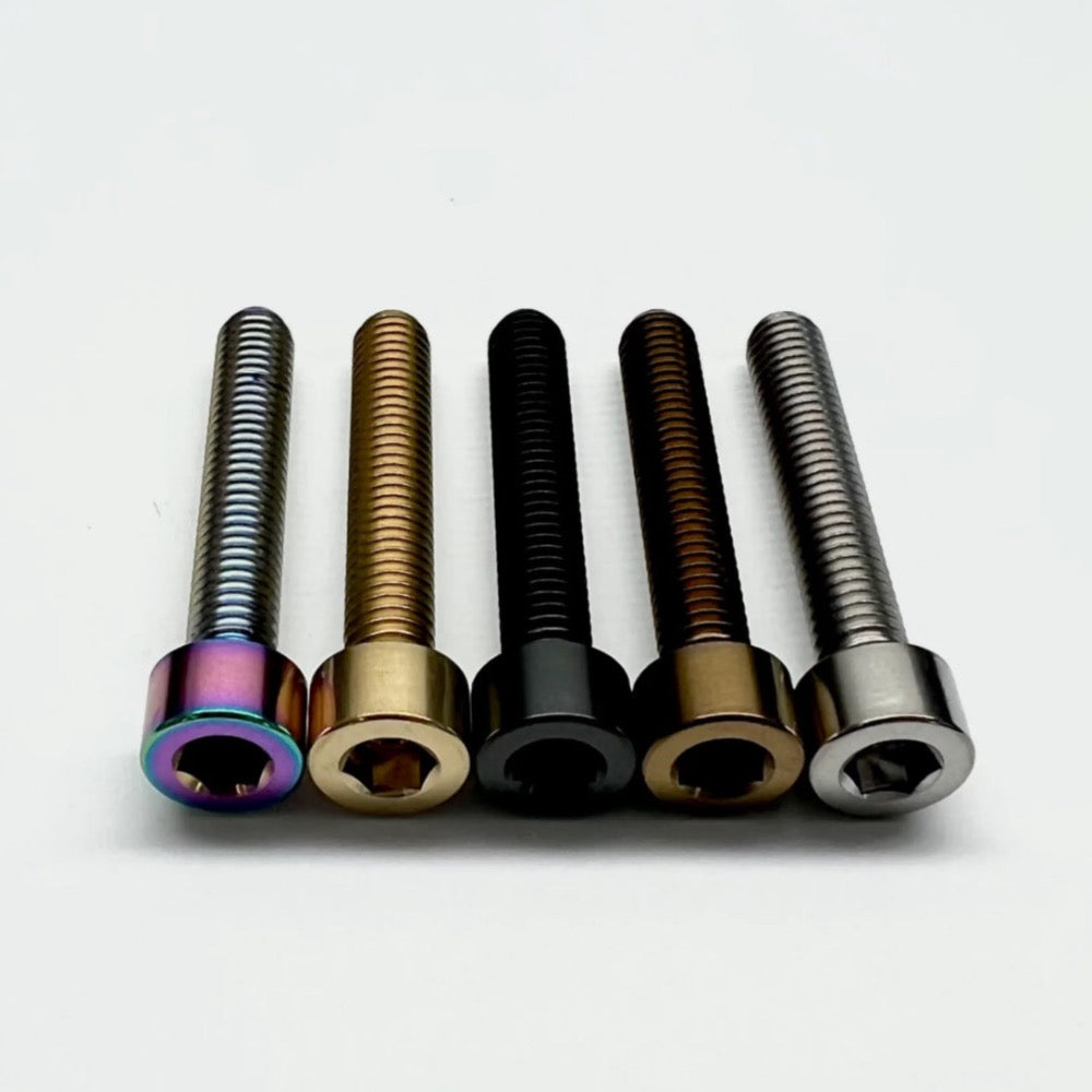Top Cap Headset Titanium Bolt - Capped Head (M6x35mm)