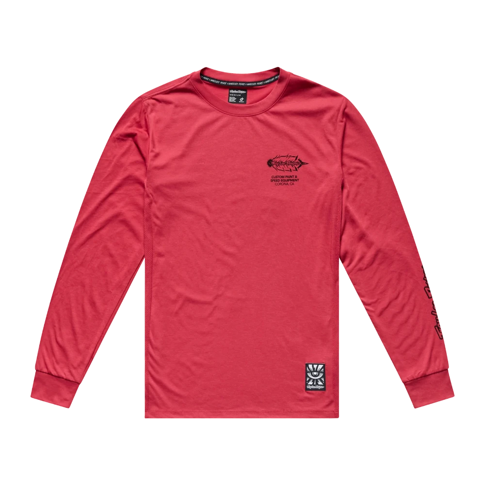 Skyline LS Ride Tee Feathered Ember Red