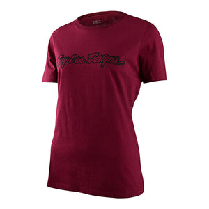 Women's Signature S/S Tee Maroon