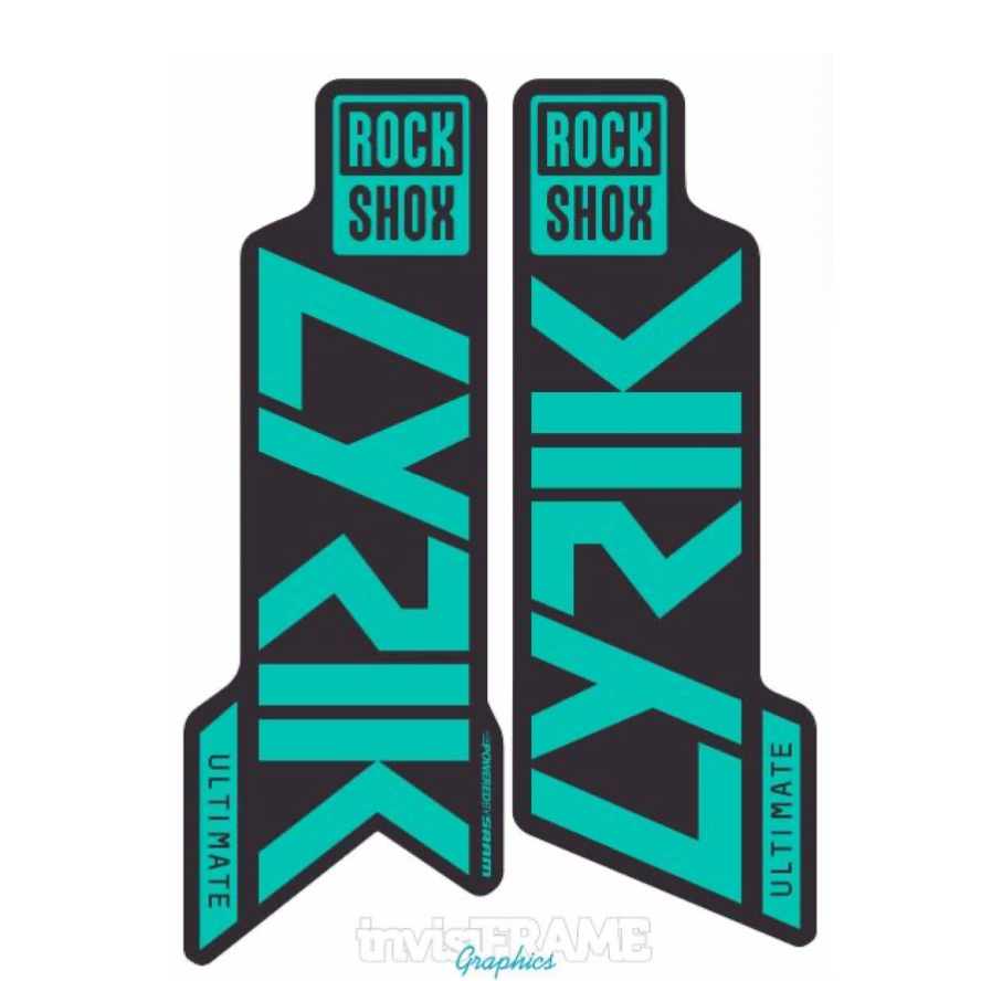 Stickers Vinyle Adhésif Rock Shox Lyrik Ultimate 2019-2020 - Protection Fourche Traffic Grey